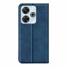 For Xiaomi Redmi Note 13R Retro-skin Magnetic Suction Leather Phone Case(Dark Blue) - 3