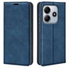 For Xiaomi Redmi Note 14 5G Retro-skin Magnetic Suction Leather Phone Case(Dark Blue) - 1