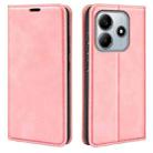 For Xiaomi Redmi Note 14 5G Retro-skin Magnetic Suction Leather Phone Case(Pink) - 1