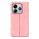 For Xiaomi Redmi Note 14 5G Retro-skin Magnetic Suction Leather Phone Case(Pink) - 3