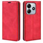 For Xiaomi Redmi Note 14 5G Retro-skin Magnetic Suction Leather Phone Case(Red) - 1
