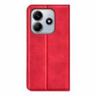 For Xiaomi Redmi Note 14 5G Retro-skin Magnetic Suction Leather Phone Case(Red) - 3