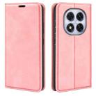 For Xiaomi Redmi Note 14 Pro 5G Retro-skin Magnetic Suction Leather Phone Case(Pink) - 1