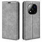 For Xiaomi Redmi Note 14 Pro+ 5G Retro-skin Magnetic Suction Leather Phone Case(Grey) - 1