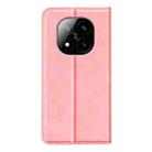 For Xiaomi Redmi Note 14 Pro+ 5G Retro-skin Magnetic Suction Leather Phone Case(Pink) - 3