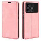 For Xiaomi Redmi K70 Ultra Retro-skin Magnetic Suction Leather Phone Case(Pink) - 1