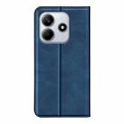 For Redmi Note 14 4G 163.25mm Retro-skin Magnetic Suction Leather Phone Case(Dark Blue) - 3