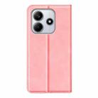 For Redmi Note 14 4G 163.25mm Retro-skin Magnetic Suction Leather Phone Case(Pink) - 3