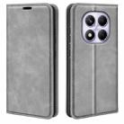 For Xiaomi Redmi Note 14 Pro 4G Retro-skin Magnetic Suction Leather Phone Case(Grey) - 1