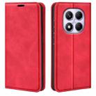 For Xiaomi Redmi Note 14 Pro 4G Retro-skin Magnetic Suction Leather Phone Case(Red) - 1