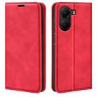 For Xiaomi Poco X7 Pro Retro-skin Magnetic Suction Leather Phone Case(Red) - 1