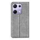 For Redmi Note 14S 4G Retro-skin Magnetic Suction Leather Phone Case(Grey) - 3