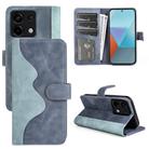 For Xiaomi Redmi Note 13 Pro 5G Stitching Horizontal Flip Leather Phone Case(Blue) - 1