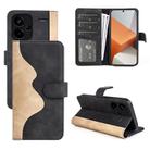 For Xiaomi Redmi Note 13 Pro+ Stitching Horizontal Flip Leather Phone Case(Black) - 1