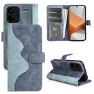 For Xiaomi Redmi Note 13 Pro+ Stitching Horizontal Flip Leather Phone Case(Blue) - 1