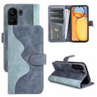 For Xiaomi Redmi 13C Stitching Horizontal Flip Leather Phone Case(Blue) - 1