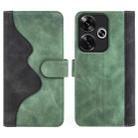 For Xiaomi Redmi Turbo 3 Stitching Horizontal Flip Leather Phone Case(Green) - 2