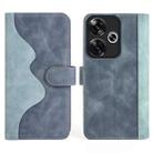For Xiaomi Redmi Turbo 3 Stitching Horizontal Flip Leather Phone Case(Blue) - 2