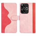 For Xiaomi Redmi Turbo 3 Stitching Horizontal Flip Leather Phone Case(Red) - 2