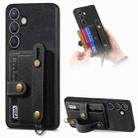 For Samsung Galaxy S24+ 5G Retro Cross Wristband Wallet Leather Back Phone Case(Black) - 1