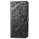 For iPhone 16e Butterfly Love Flower Embossed Leather Phone Case(Black) - 2