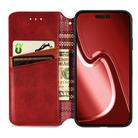 For iPhone 16 Pro Max Cubic Grid Pressed Magnetic Leather Phone Case(Red) - 3