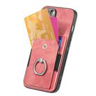 For iPhone 16 Plus Retro Skin-feel Ring Card Wallet Phone Case(Pink) - 3