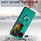 For OPPO Find N3 Flip Litchi PU Diamond-encrusted Ring Phone Case(Green) - 2