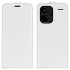 For Xiaomi Redmi Note 13 Pro+ R64 Texture Single Vertical Flip Leather Phone Case(White) - 1