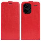 For Xiaomi Redmi Note 13 Pro+ R64 Texture Single Vertical Flip Leather Phone Case(Red) - 1