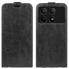 For Xiaomi Redmi K70E R64 Texture Single Vertical Flip Leather Phone Case(Black) - 1