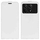 For Xiaomi Redmi K70E R64 Texture Single Vertical Flip Leather Phone Case(White) - 1