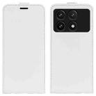 For Xiaomi Redmi K70 R64 Texture Single Vertical Flip Leather Phone Case(White) - 1
