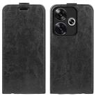 For Xiaomi Redmi Turbo 3 R64 Texture Single Vertical Flip Leather Phone Case(Black) - 1