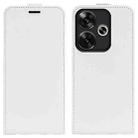 For Xiaomi Redmi Turbo 3 R64 Texture Single Vertical Flip Leather Phone Case(White) - 1