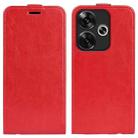 For Xiaomi Redmi Turbo 3 R64 Texture Single Vertical Flip Leather Phone Case(Red) - 1
