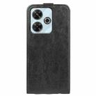 For Xiaomi Redmi Note 13R R64 Texture Single Vertical Flip Leather Phone Case(Black) - 3