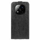 For Xiaomi Redmi Note 14 Pro+ 5G R64 Texture Single Vertical Flip Leather Phone Case(Black) - 3