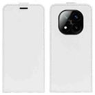 For Xiaomi Redmi Note 14 Pro+ 5G R64 Texture Single Vertical Flip Leather Phone Case(White) - 1