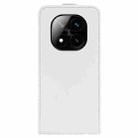 For Xiaomi Redmi Note 14 Pro+ 5G R64 Texture Single Vertical Flip Leather Phone Case(White) - 3