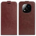 For Xiaomi Redmi Note 14 Pro+ 5G R64 Texture Single Vertical Flip Leather Phone Case(Brown) - 1