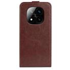 For Xiaomi Redmi Note 14 Pro+ 5G R64 Texture Single Vertical Flip Leather Phone Case(Brown) - 3