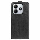 For Redmi Note 14 4G 163.25mm R64 Texture Single Vertical Flip Leather Phone Case(Black) - 3