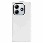 For Redmi Note 14 4G 163.25mm R64 Texture Single Vertical Flip Leather Phone Case(White) - 3