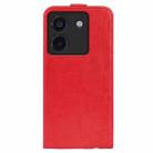 For Xiaomi Poco M7 Pro 5G R64 Texture Single Vertical Flip Leather Phone Case(Red) - 3