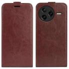 For Redmi K80 Pro / Poco F7 Ultra R64 Texture Single Vertical Flip Leather Phone Case(Brown) - 1
