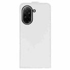 For Redmi A5 4G 173.3mm R64 Texture Single Vertical Flip Leather Phone Case(White) - 3