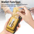 For iPhone 15 Pro Skin Feel Ring Holder Wallet Magnetic Phone Case(Yellow) - 4