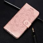 Mandala Embossing Pattern Horizontal Flip Leather Case for Samsung Galaxy M10, with Holder & Card Slots & Wallet & Photo Frame &  Lanyard(Rose Gold) - 1