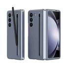 For Samsung Galaxy Z Fold5 5G Skinfeel Shockproof Phone Case with Pen(Dark Grey) - 1